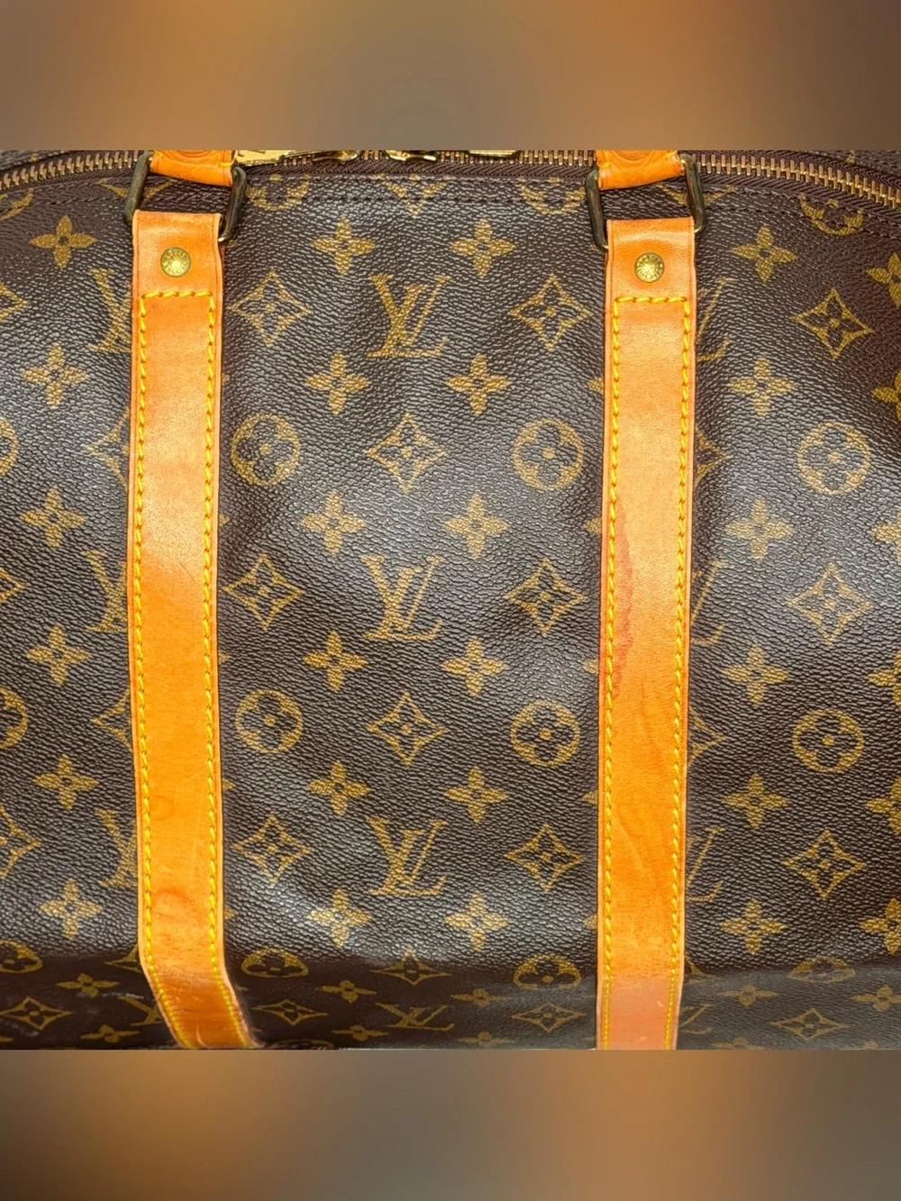Authentic Louis Vuitton Vintage Monogram Keepall 55 Duffle Bag M41424|SN: MI874